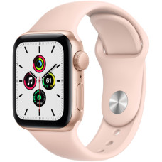 Apple Watch SE A2352 (MYDR2LL/A) GPS 44mm Sport Band (Gold Aluminum, Pink Sand)